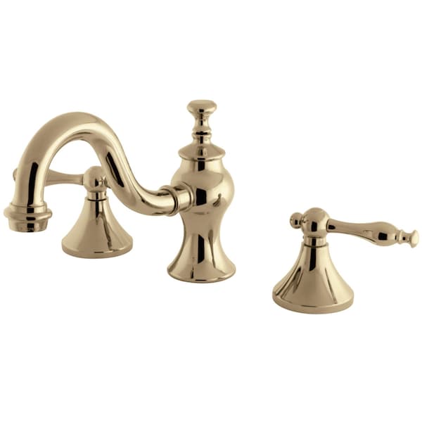 KC7162NL 8" Widespread Bathroom Faucet, Polished Brass